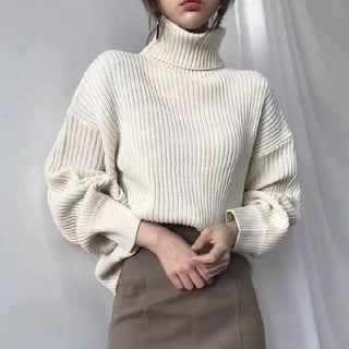 Cazel | Luxe Roll-Neck Jumper with Balloon Sleeves