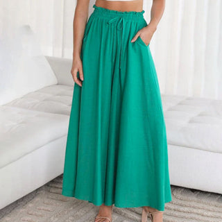 Wide-Leg Casual Trousers
