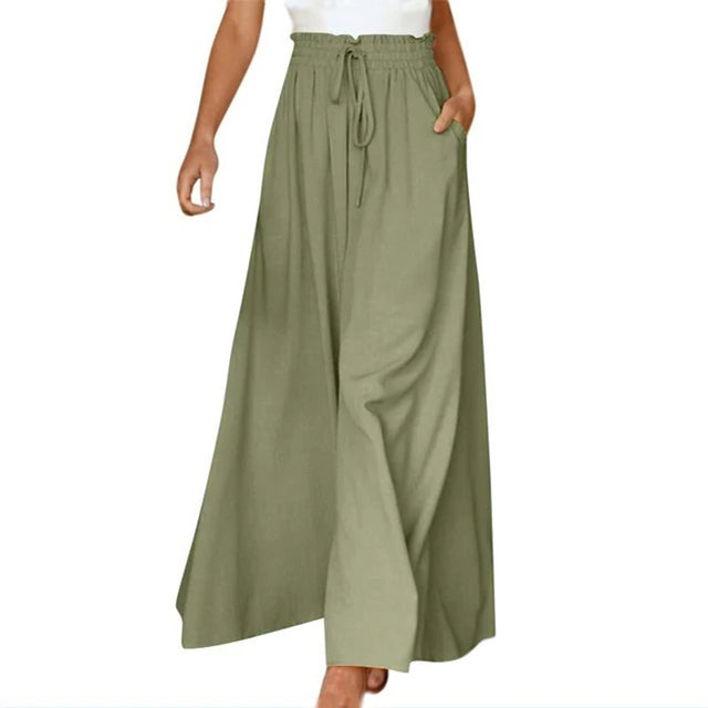 Wide-Leg Casual Trousers