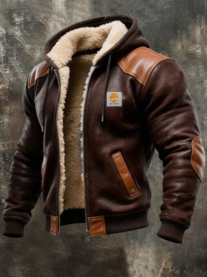 Winter Blouson with Leather Details