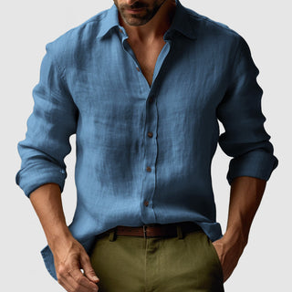 Ashcroft | Men's Vintage Linen Long-Sleeve Shirt