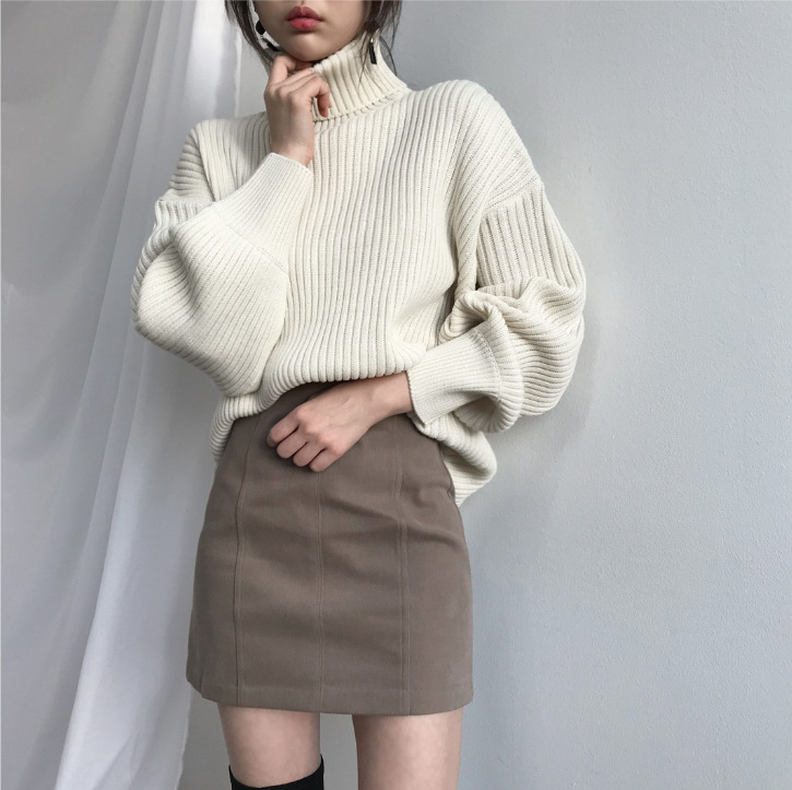 Cazel | Luxe Roll-Neck Jumper with Balloon Sleeves