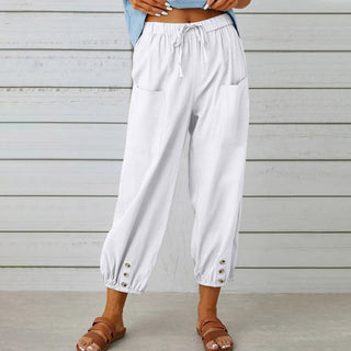 Ashcroft | Lidia Wide-Leg Cotton and Linen Trousers