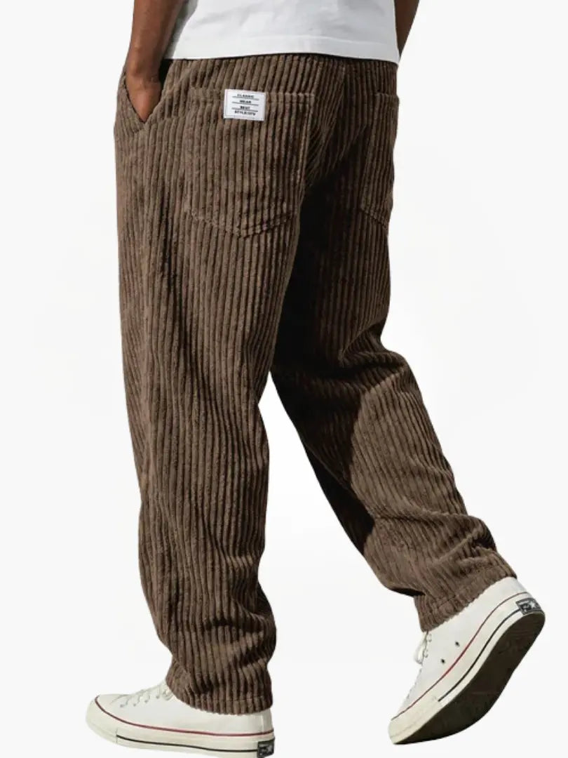 Ashcroft | Men's Corduroy Trousers with Elasticated Waist