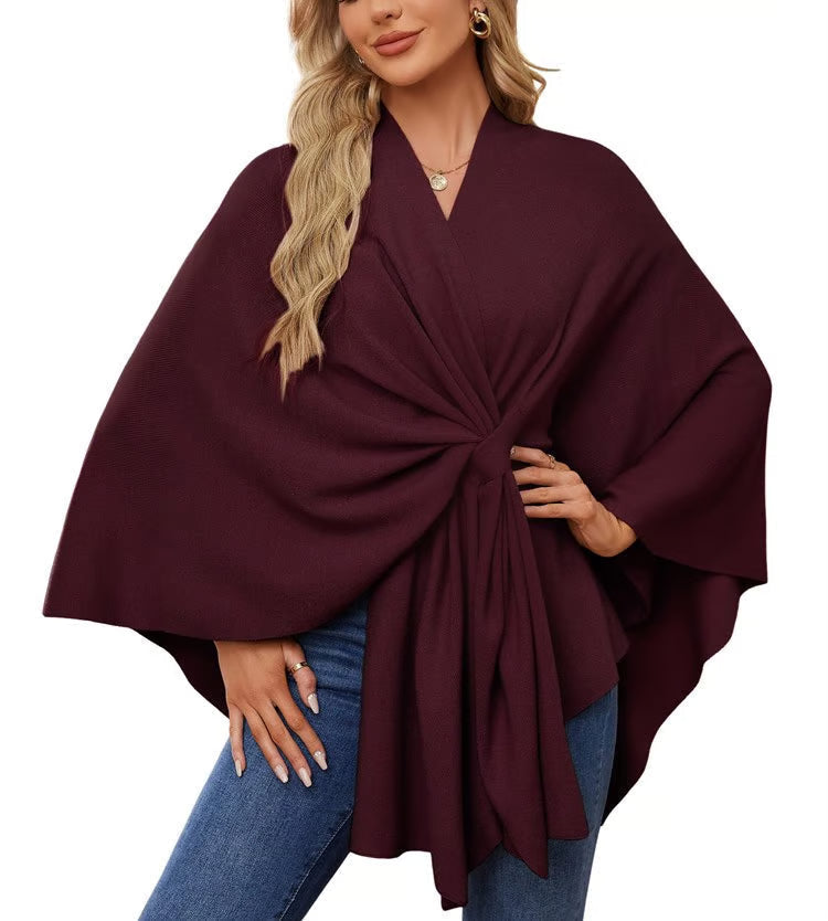 Maegan | Elegant Poncho-Style Shawl
