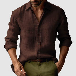 Ashcroft | Men's Vintage Linen Long-Sleeve Shirt