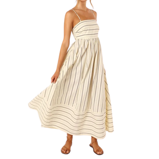 Ashcroft Striped Spaghetti Strap Swing Maxi Dress – view 2