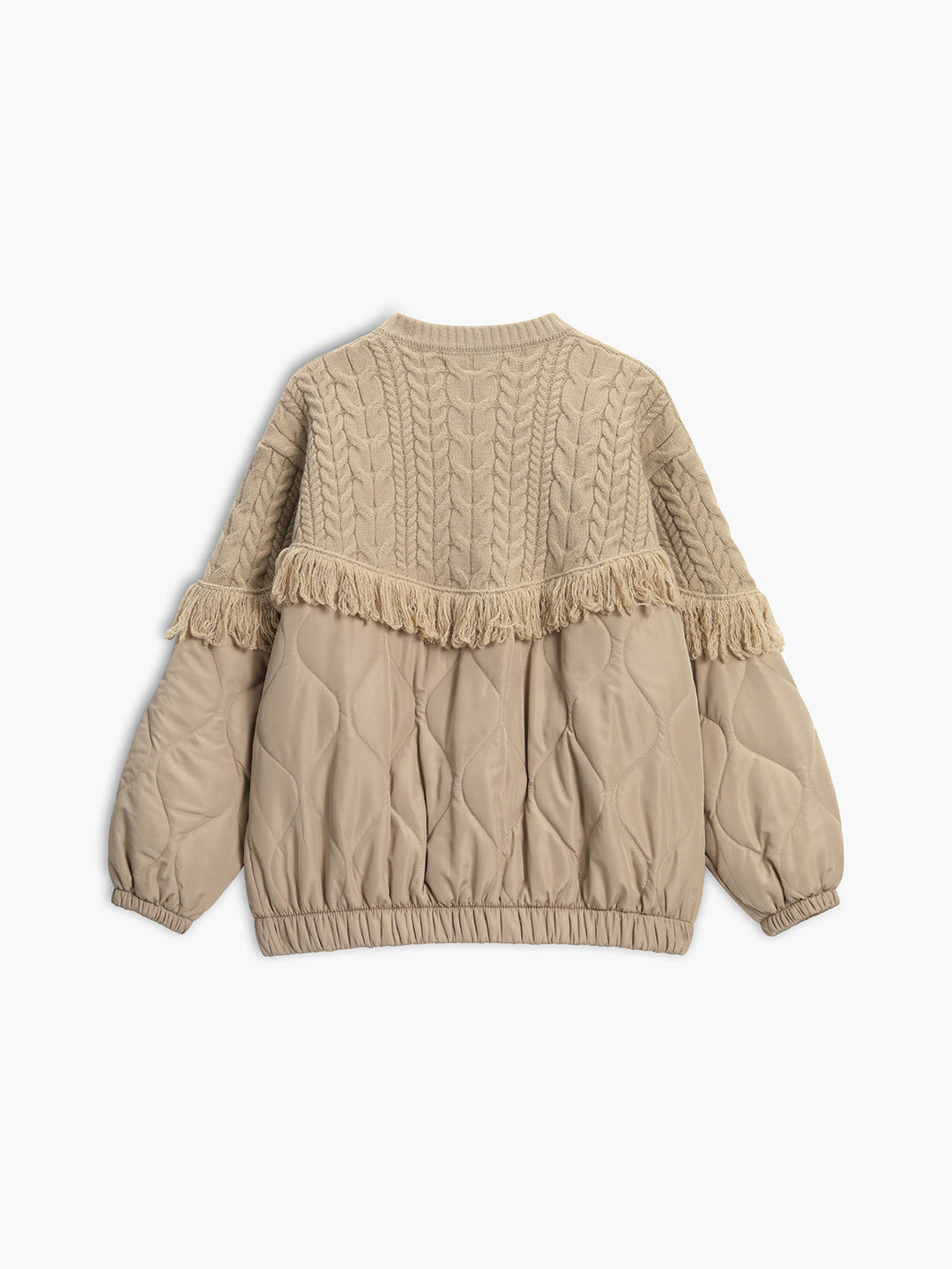 Cazel | Quilted Cable-Knit Patchwork Jacket