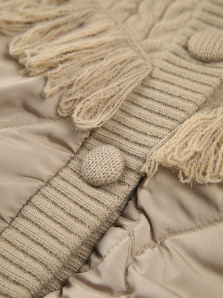Cazel | Quilted Cable-Knit Patchwork Jacket
