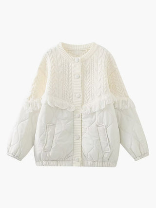 Cazel | Quilted Cable-Knit Patchwork Jacket