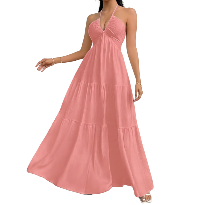 Ashcroft Deep V Boho Belted Dress – view 3