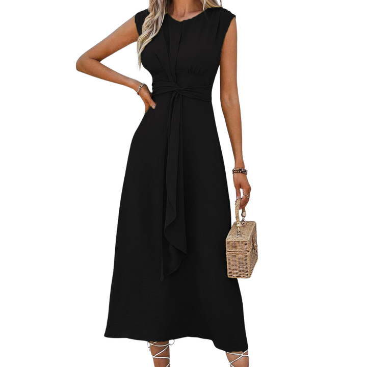 Ashcroft Stylish Waist-Tie Long Sleeveless Dress – view 7