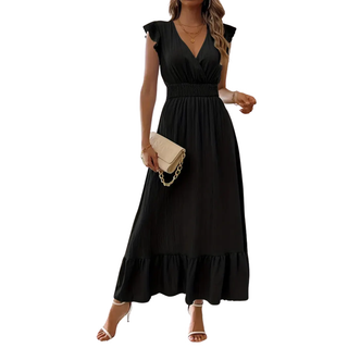 Ashcroft Shirred V-Neck Summer Dress – view 3