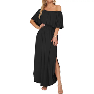 Ashcroft Floral Off-Shoulder Ruffle Maxi Dress – view 9