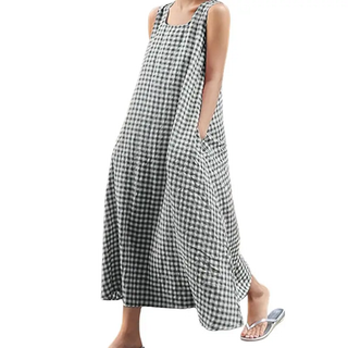 Ashcroft Breezy Plaid Pocket A-Line Dress