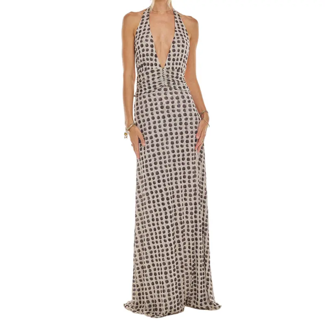 Ashcroft Floral Halter Backless Maxi Dress – view 2