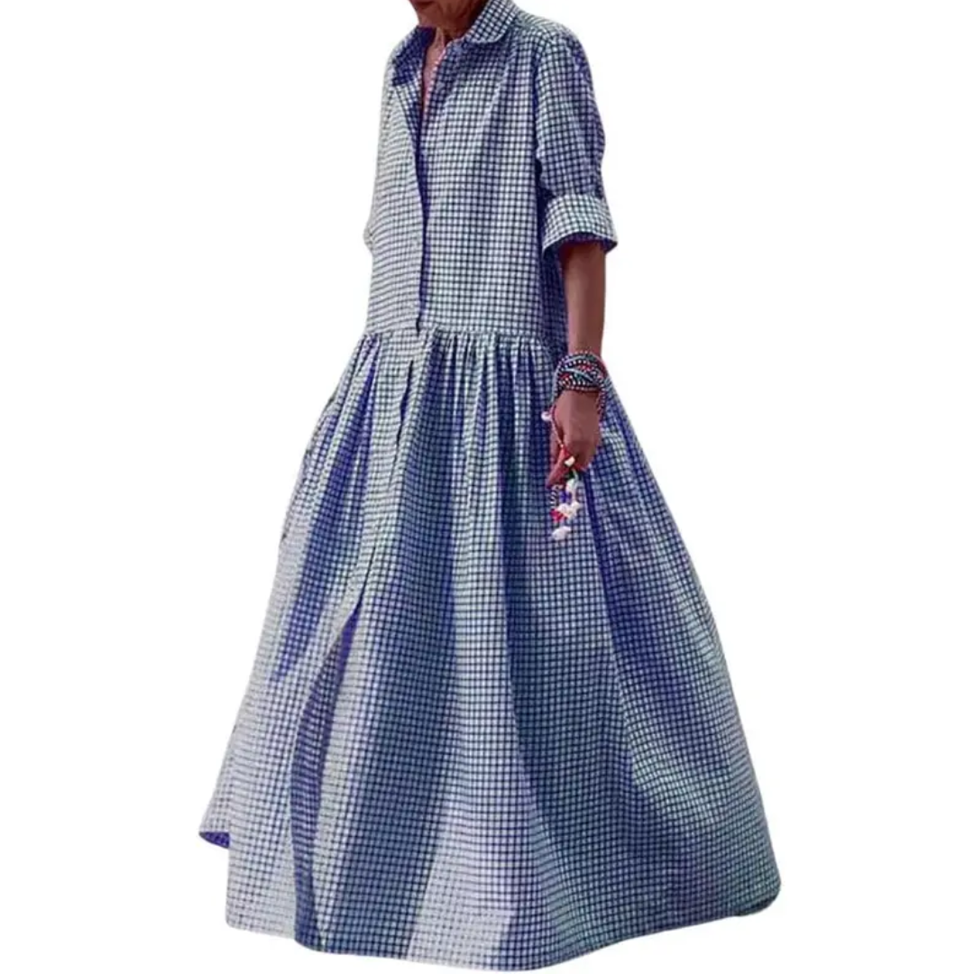 Ashcroft Vintage Plaid Flared Shirt Dress – view 2