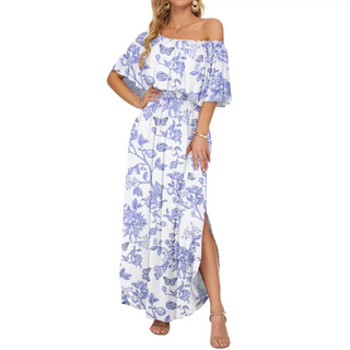 Ashcroft Floral Off-Shoulder Ruffle Maxi Dress – view 2