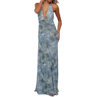 Ashcroft Floral Halter Backless Maxi Dress – view 6