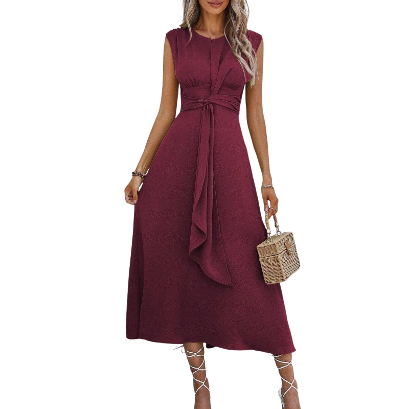 Ashcroft Stylish Waist-Tie Long Sleeveless Dress – view 2