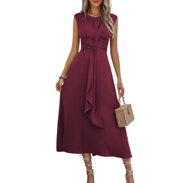 Ashcroft Stylish Waist-Tie Long Sleeveless Dress – view 2