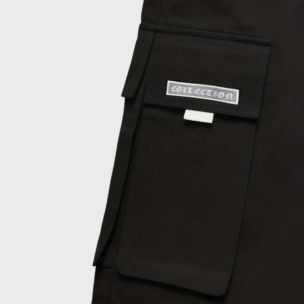Ashcroft | Men's Purple Cargo Joggers with Zip Pockets