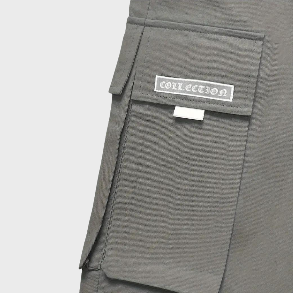 Ashcroft | Men's Purple Cargo Joggers with Zip Pockets