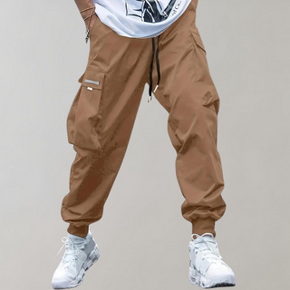 Ashcroft | Men's Purple Cargo Joggers with Zip Pockets