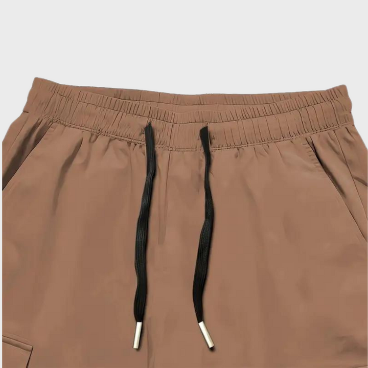 Ashcroft | Men's Purple Cargo Joggers with Zip Pockets