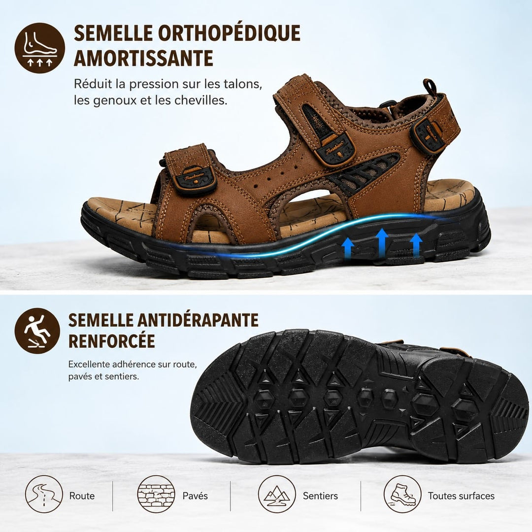 Ashcroft | Leather Orthopaedic Sandals for Men