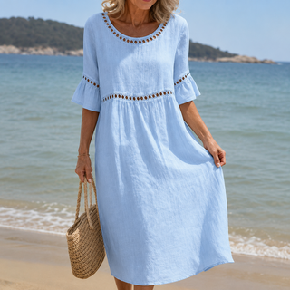 Ashcroft | Cotton Linen Maxi Dress
