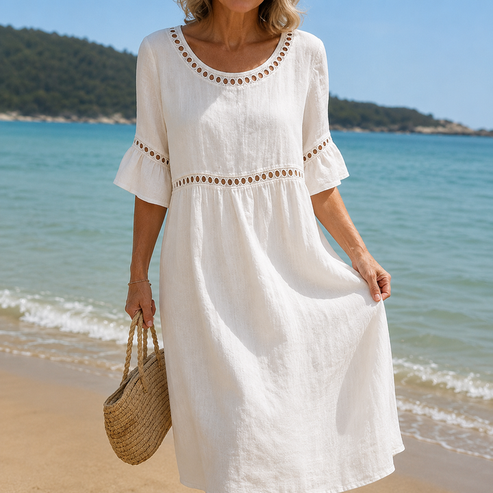 Ashcroft | Cotton Linen Maxi Dress