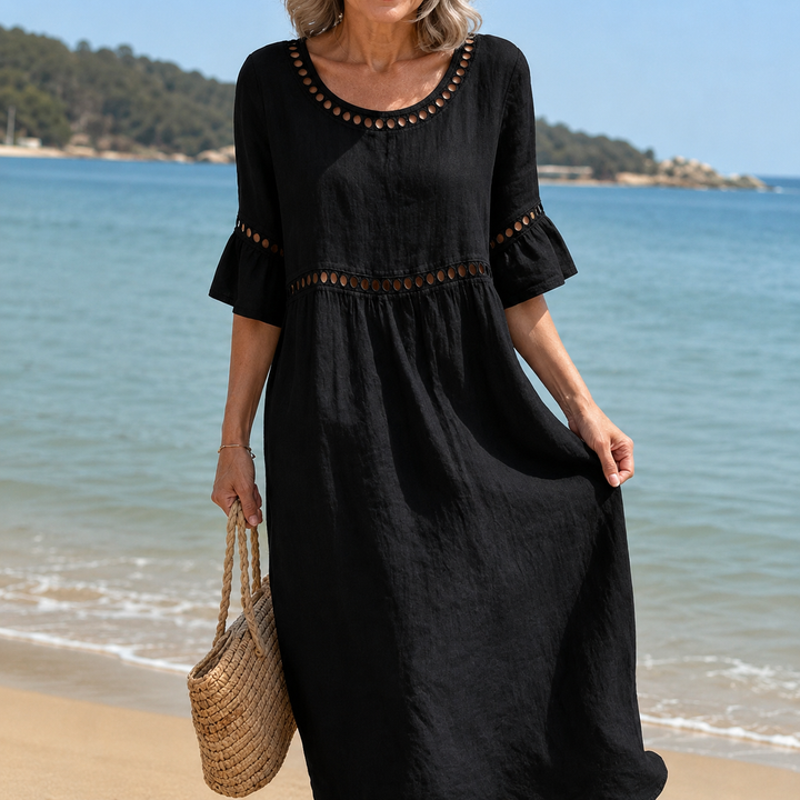 Ashcroft | Cotton Linen Maxi Dress