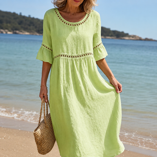 Ashcroft | Cotton Linen Maxi Dress
