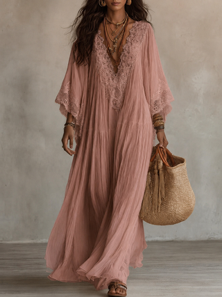 Ashcroft | Chiffon Lace Maxi Dress
