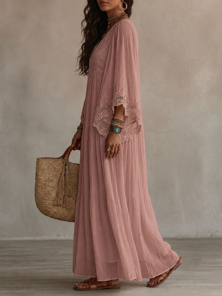 Ashcroft | Chiffon Lace Maxi Dress
