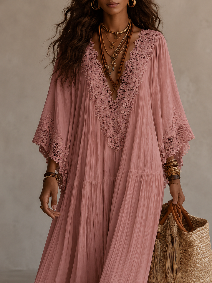 Ashcroft | Chiffon Lace Maxi Dress