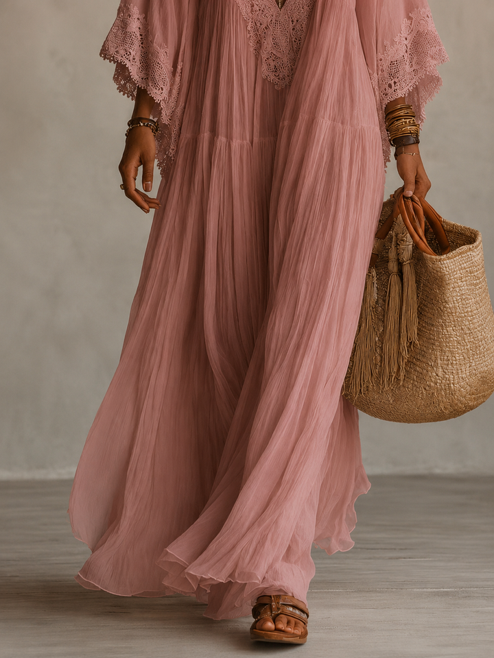 Ashcroft | Chiffon Lace Maxi Dress