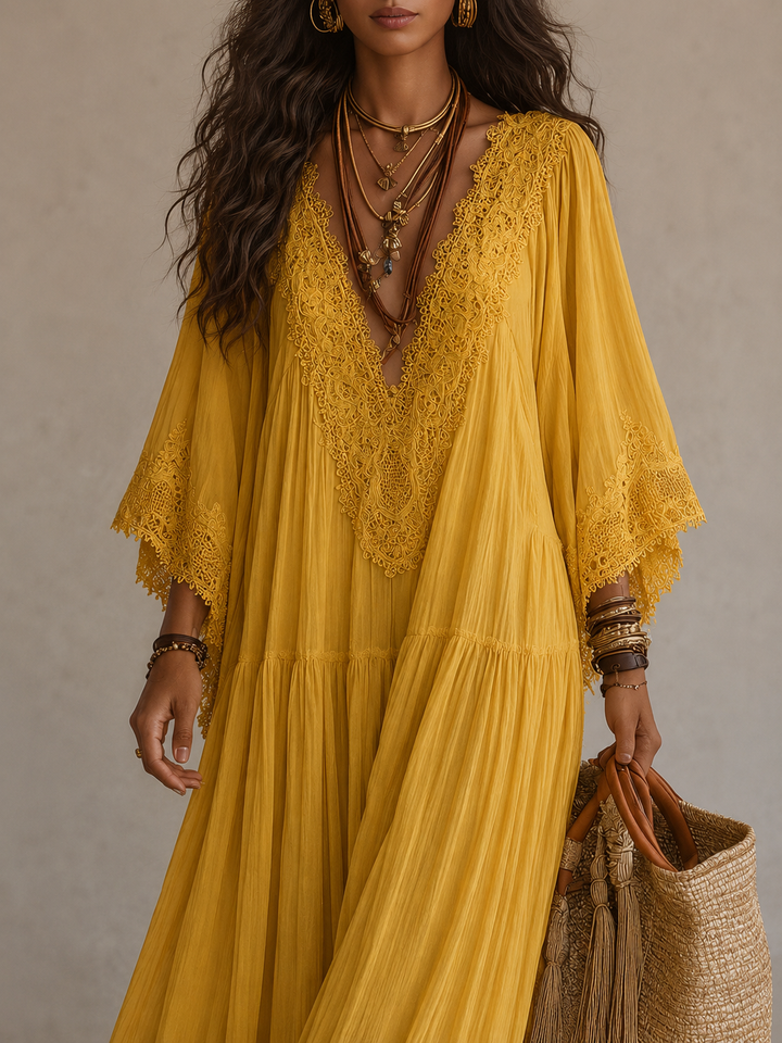 Ashcroft | Chiffon Lace Maxi Dress