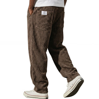 Elastic-Waist Corduroy Trousers