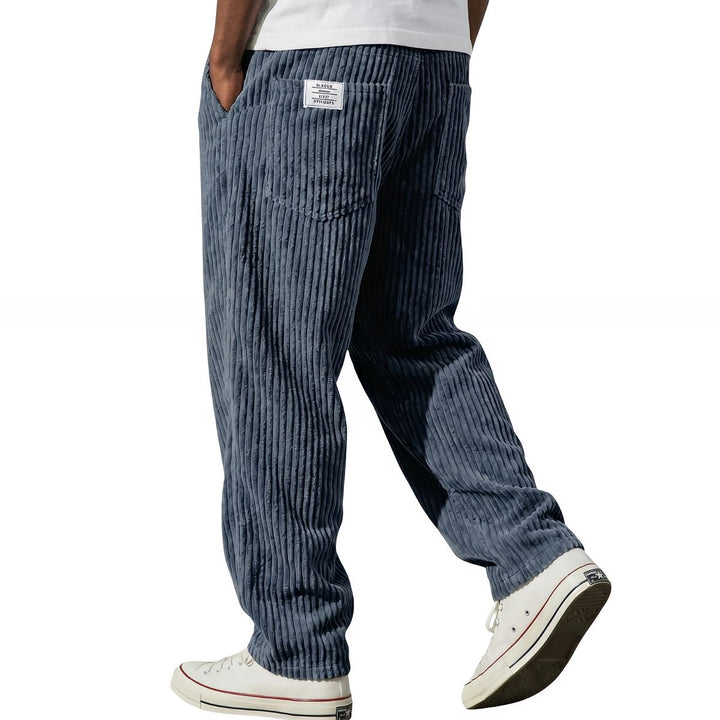 Elastic-Waist Corduroy Trousers