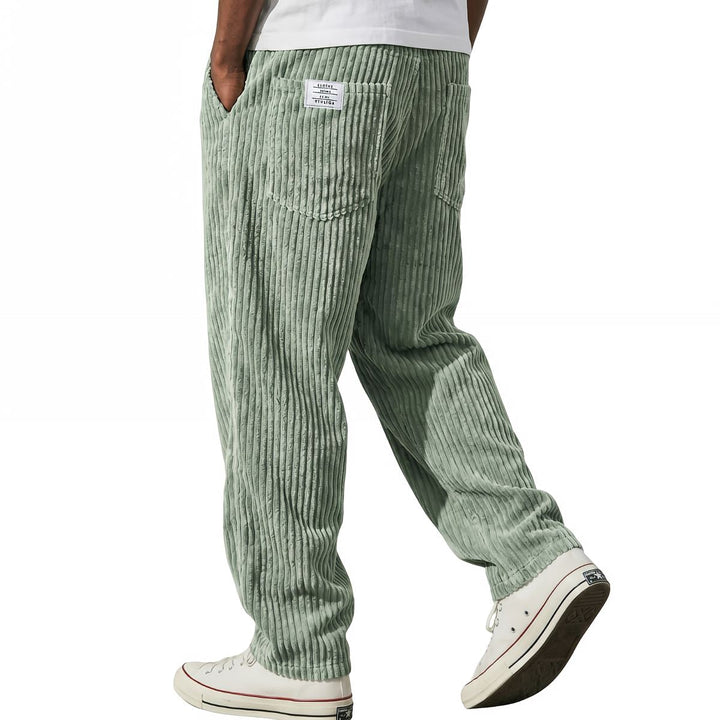 Elastic-Waist Corduroy Trousers