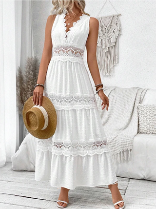 Ashcroft Lace V-Neck Dress