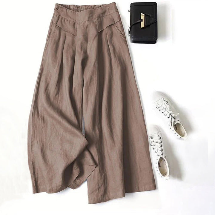 Wide-Leg Casual Trousers
