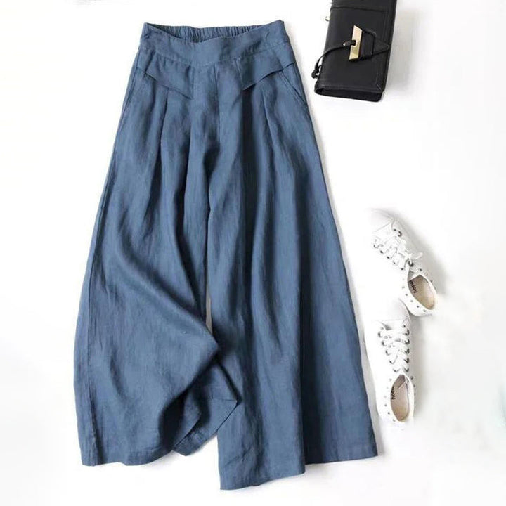 Wide-Leg Casual Trousers