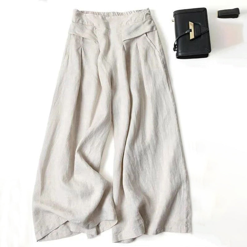 Wide-Leg Casual Trousers