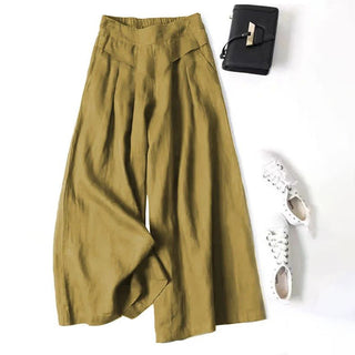 Wide-Leg Casual Trousers