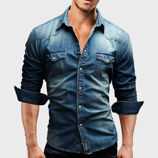 Ashcroft | Slim Fit Denim Shirt