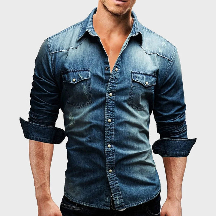 Ashcroft | Slim Fit Denim Shirt