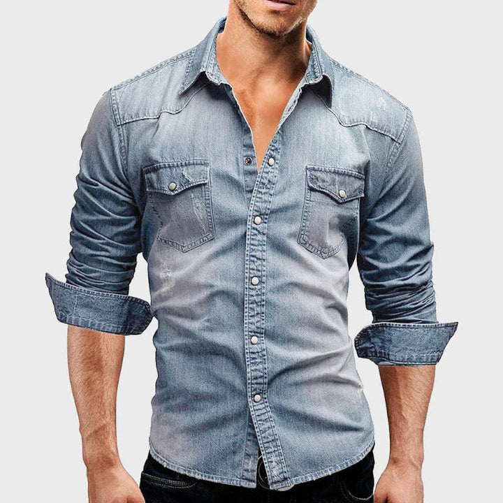 Ashcroft | Slim Fit Denim Shirt